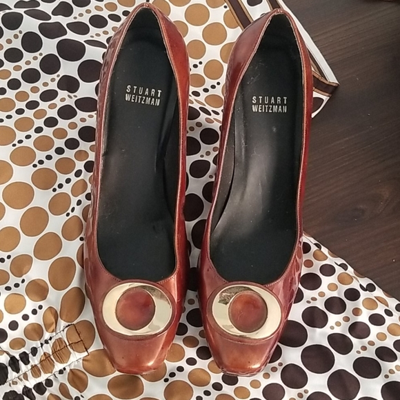 Stuart Weitzman tortoise patent heel size 8.5 - Picture 6 of 6